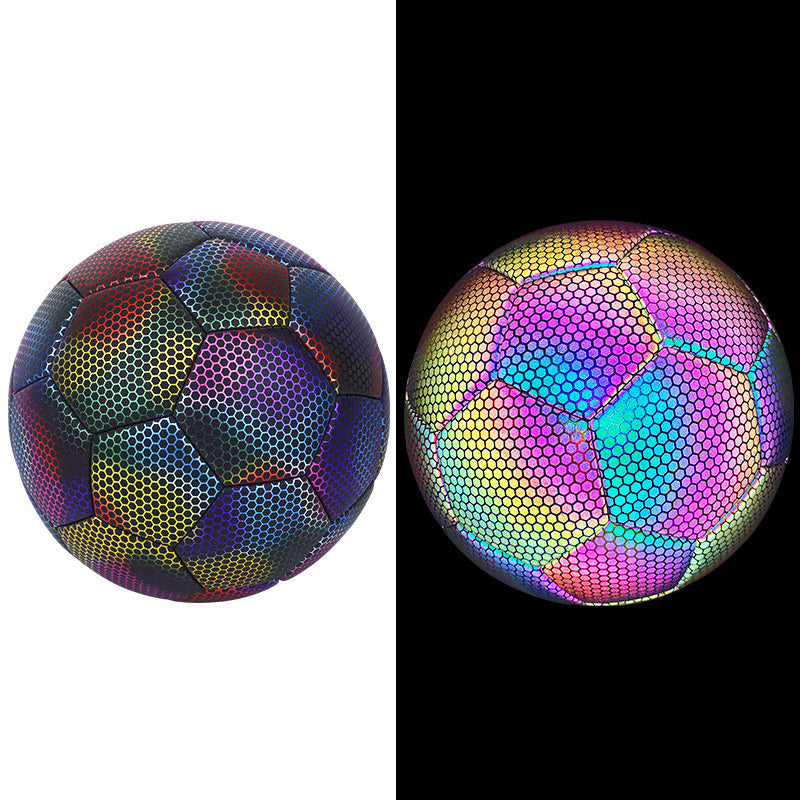 GlowSphere Soccer Ball Reflective With Holographic Look For Photos