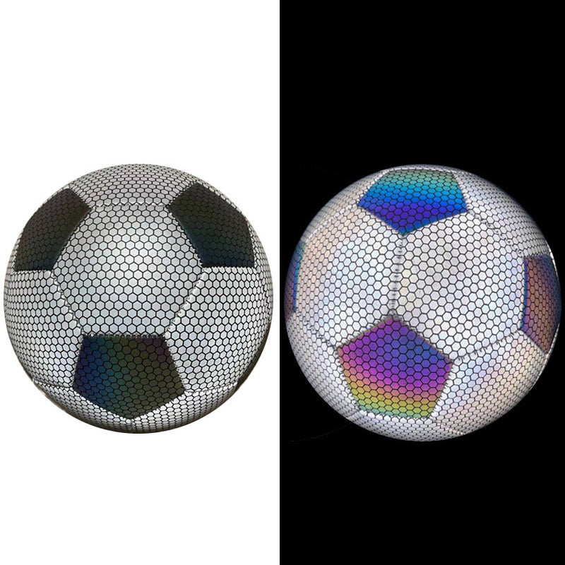 GlowSphere Soccer Ball Reflective With Holographic Look For Photos