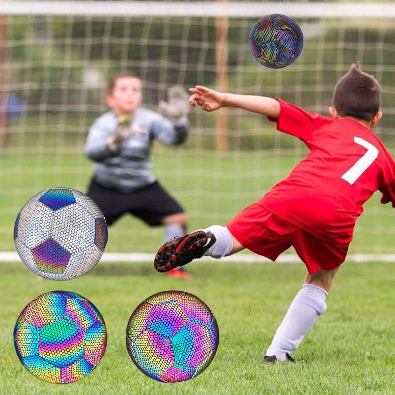 GlowSphere Soccer Ball Reflective With Holographic Look For Photos