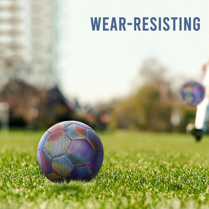 GlowSphere Soccer Ball Reflective With Holographic Look For Photos