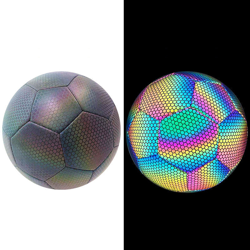 GlowSphere Soccer Ball Reflective With Holographic Look For Photos