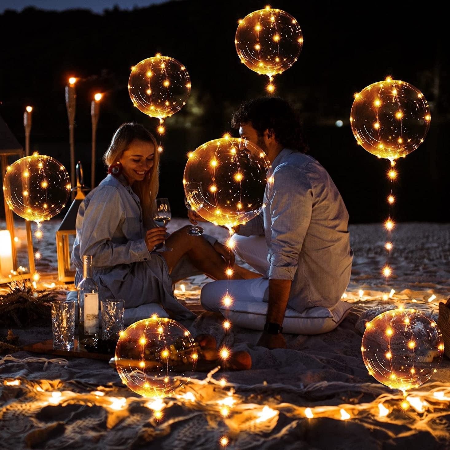 Luminous LED Balloons For Memorable Celebrations With Customizable Lights And Durable Decor