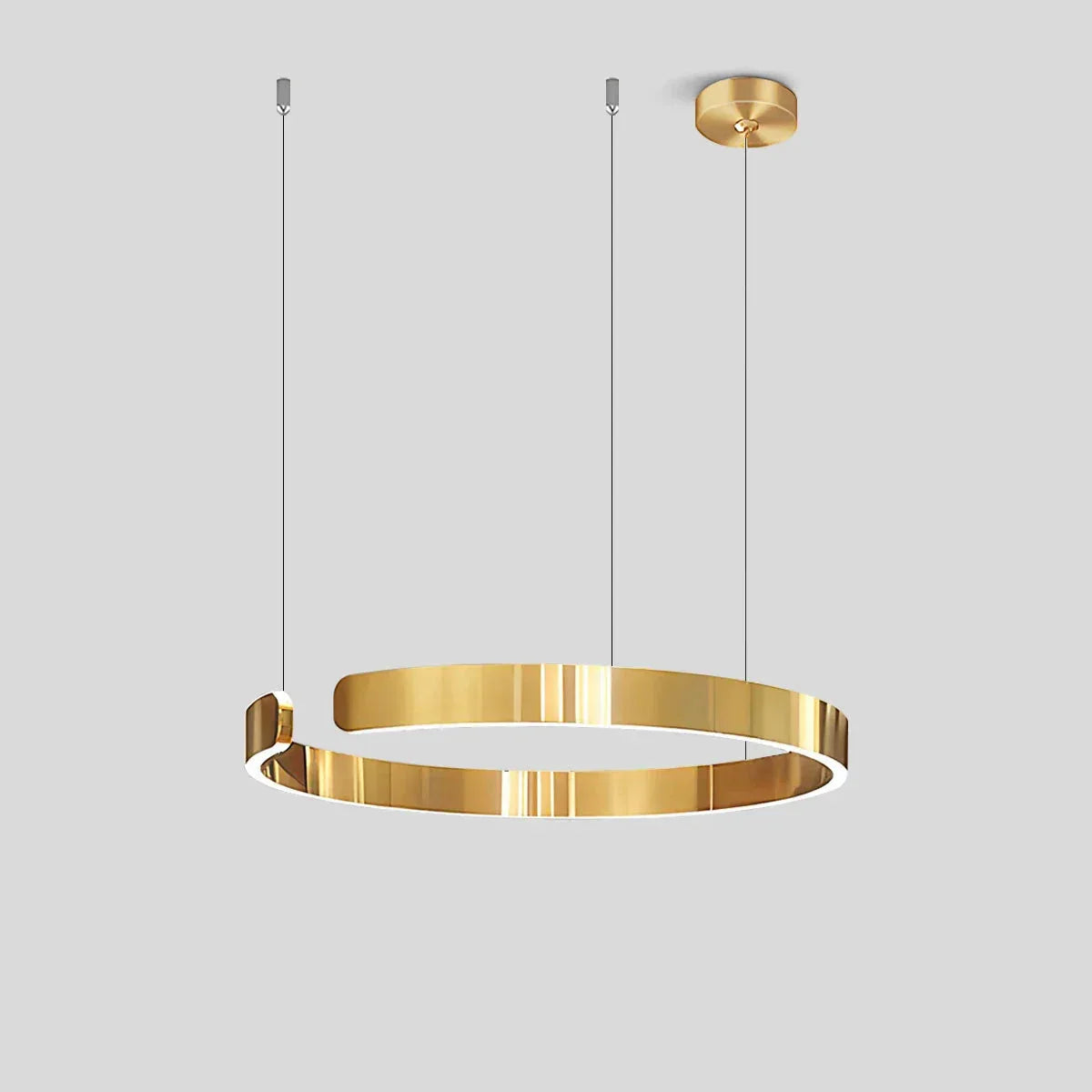 Sleek Circular LED Ring Chandelier For Living Room Decor