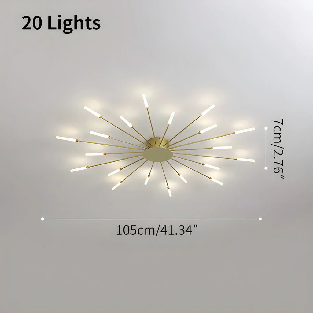 Fireworks-Inspired Starburst Ceiling Fixture For Modern Homes