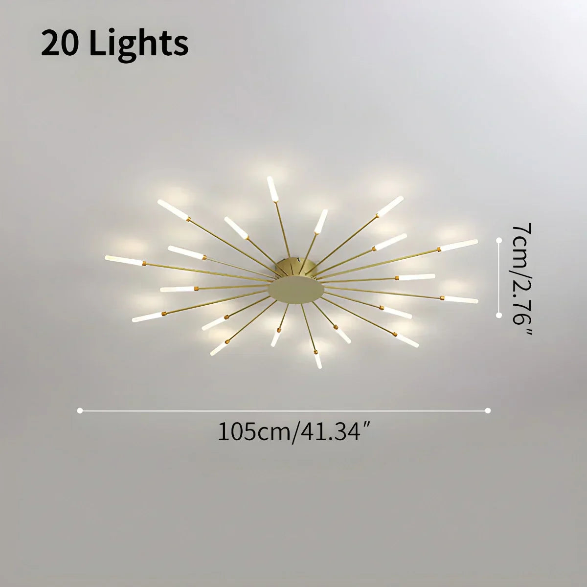 Fireworks-Inspired Starburst Ceiling Fixture For Modern Homes