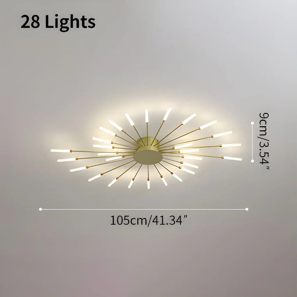 Fireworks-Inspired Starburst Ceiling Fixture For Modern Homes