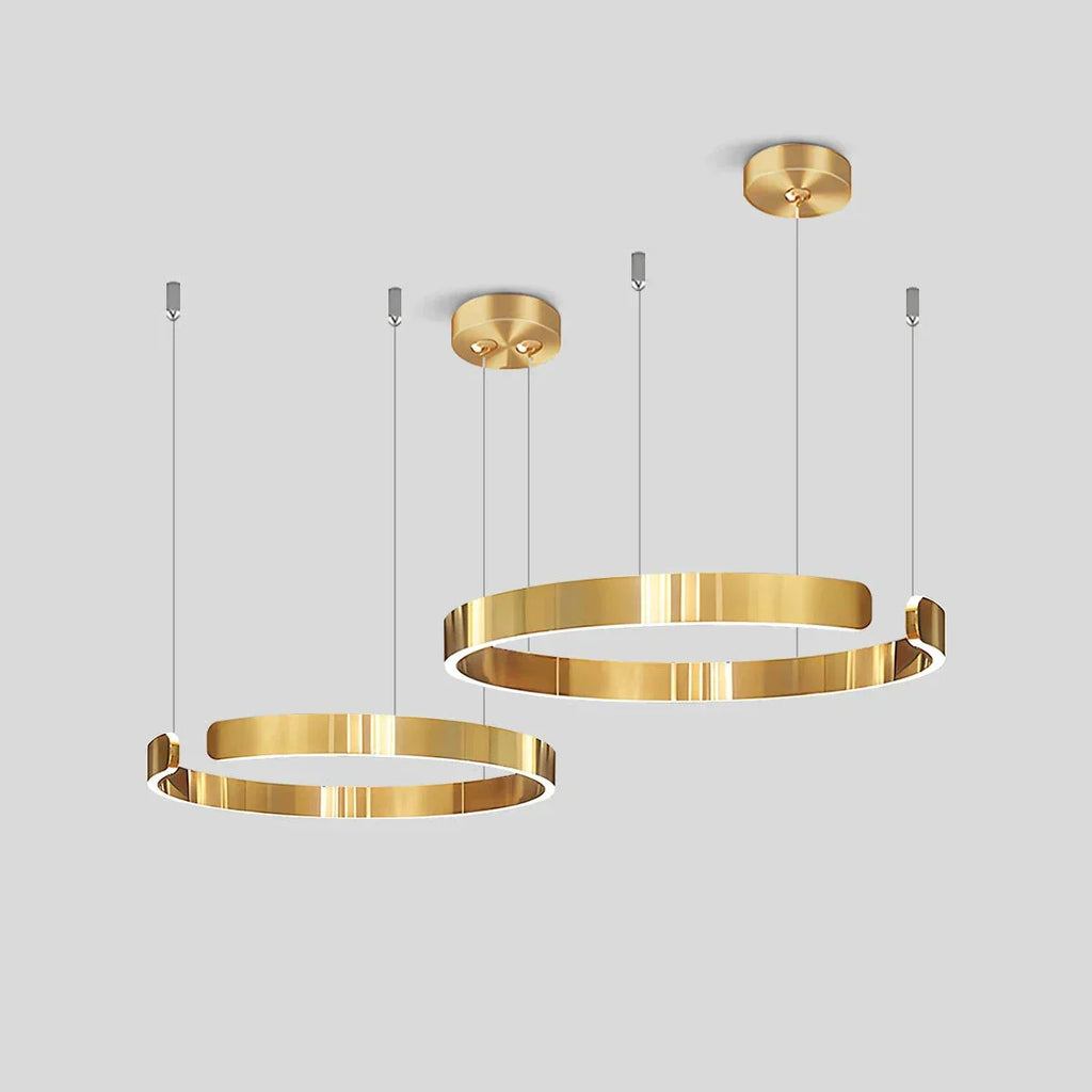 Sleek Circular LED Ring Chandelier For Living Room Decor
