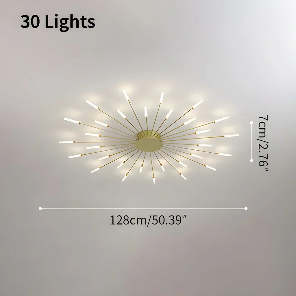 Fireworks-Inspired Starburst Ceiling Fixture For Modern Homes