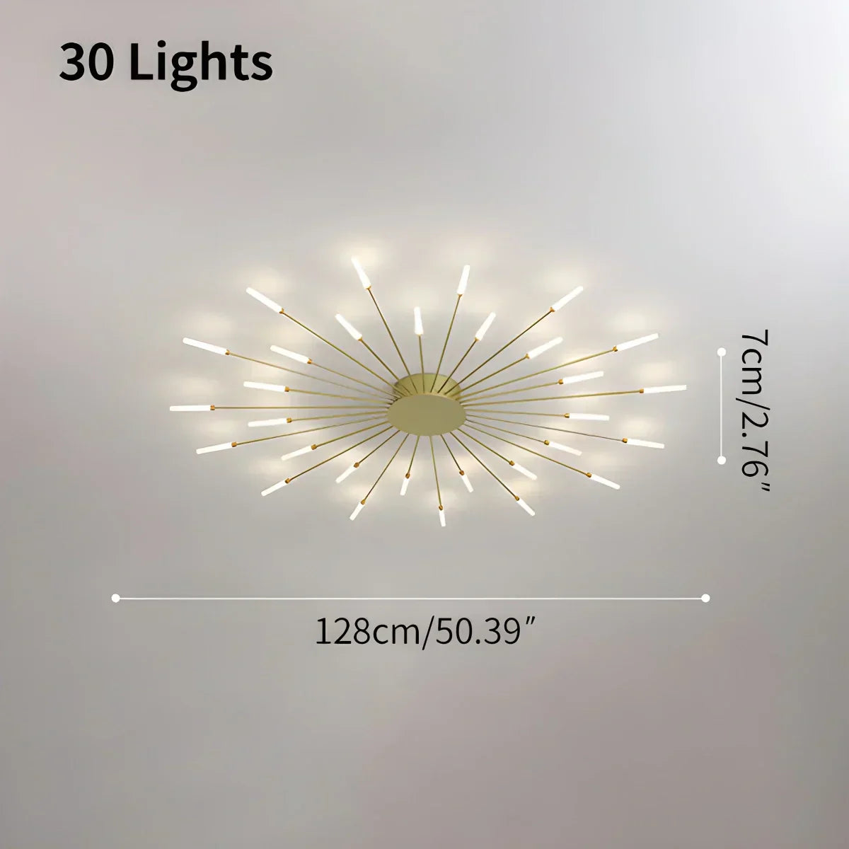 Fireworks-Inspired Starburst Ceiling Fixture For Modern Homes