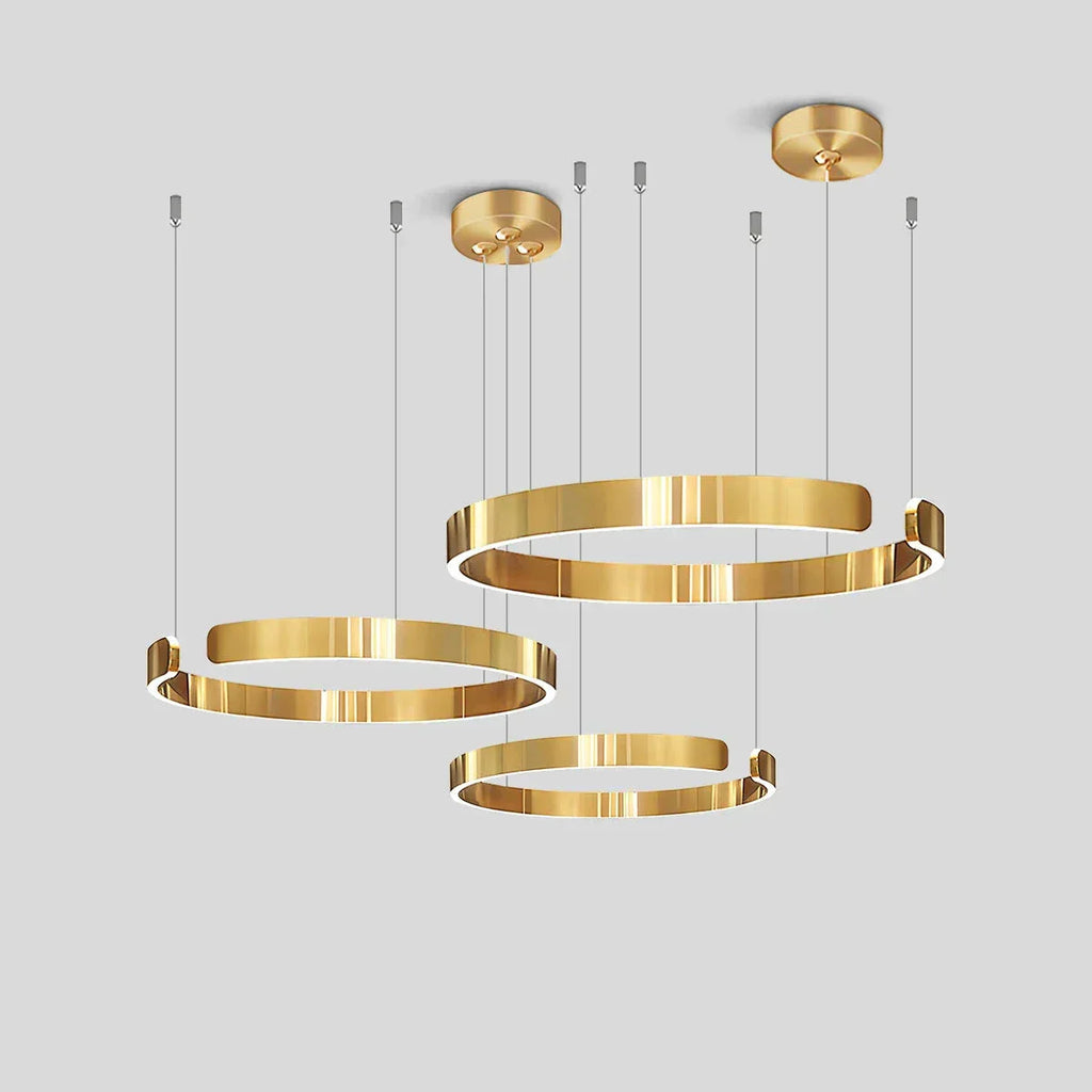 Sleek Circular LED Ring Chandelier For Living Room Decor