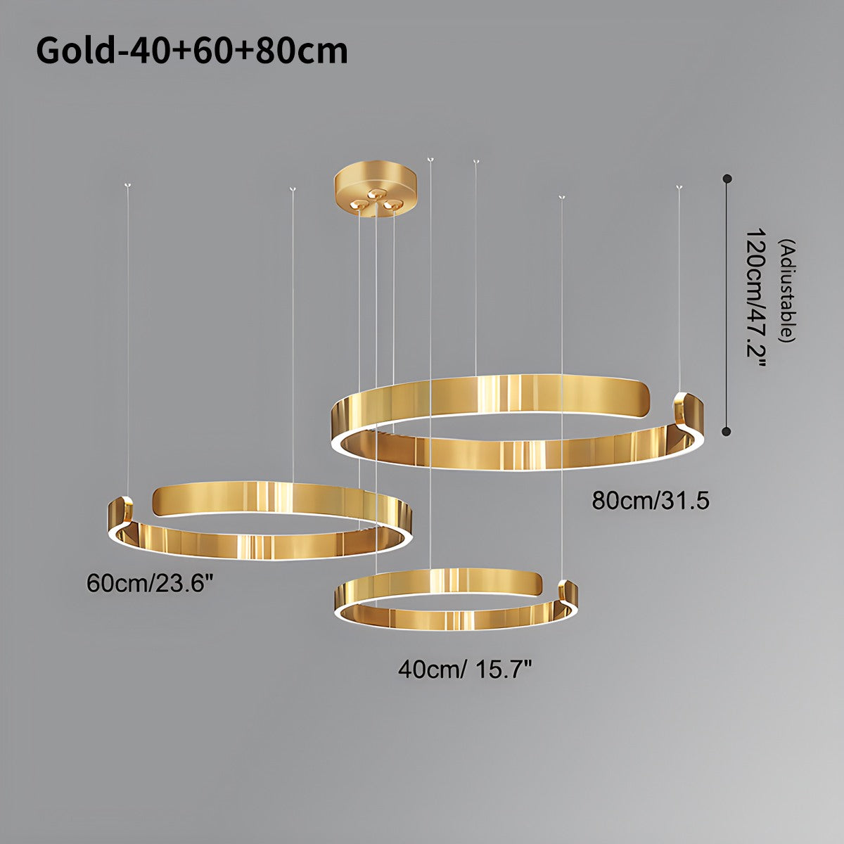 Sleek Circular LED Ring Chandelier For Living Room Decor