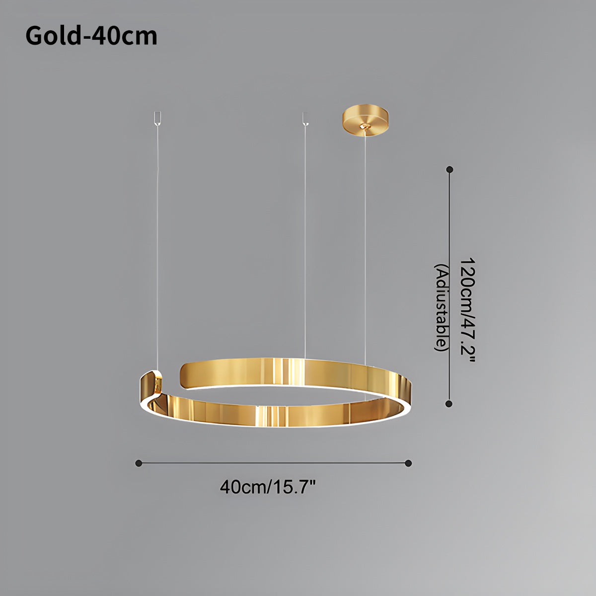 Sleek Circular LED Ring Chandelier For Living Room Decor