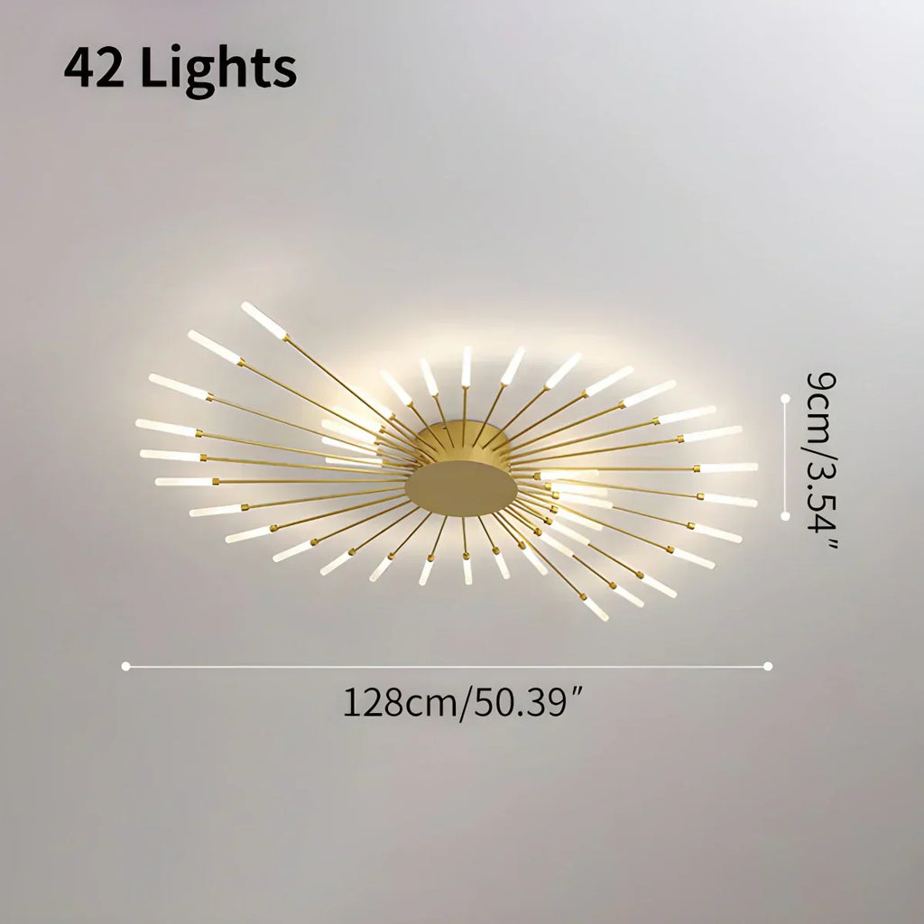 Fireworks-Inspired Starburst Ceiling Fixture For Modern Homes