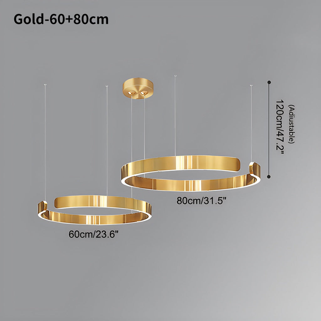 Sleek Circular LED Ring Chandelier For Living Room Decor