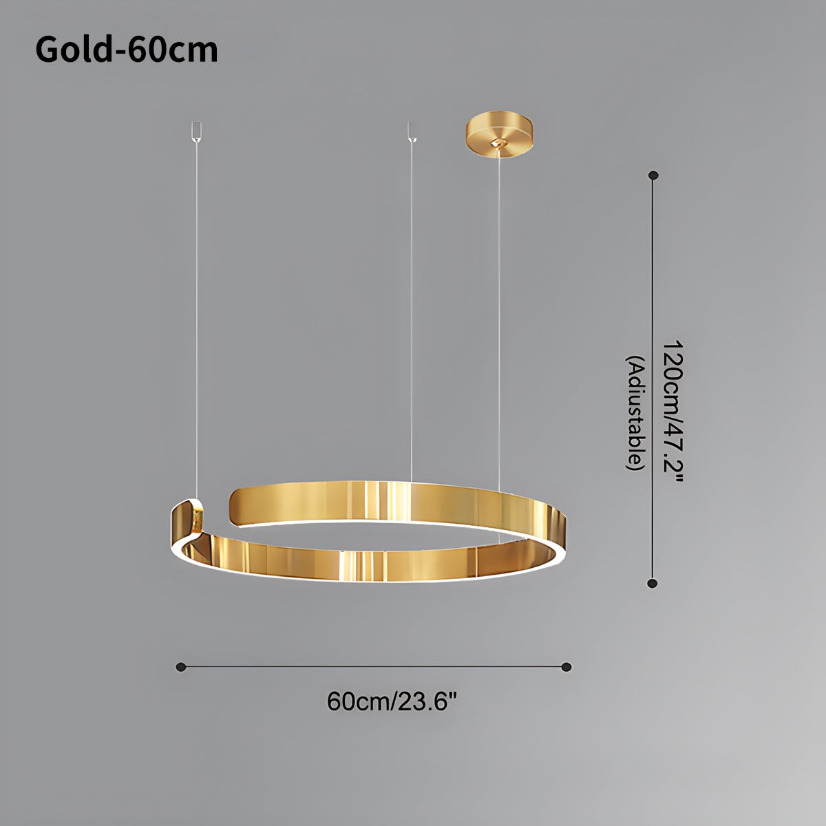 Sleek Circular LED Ring Chandelier For Living Room Decor