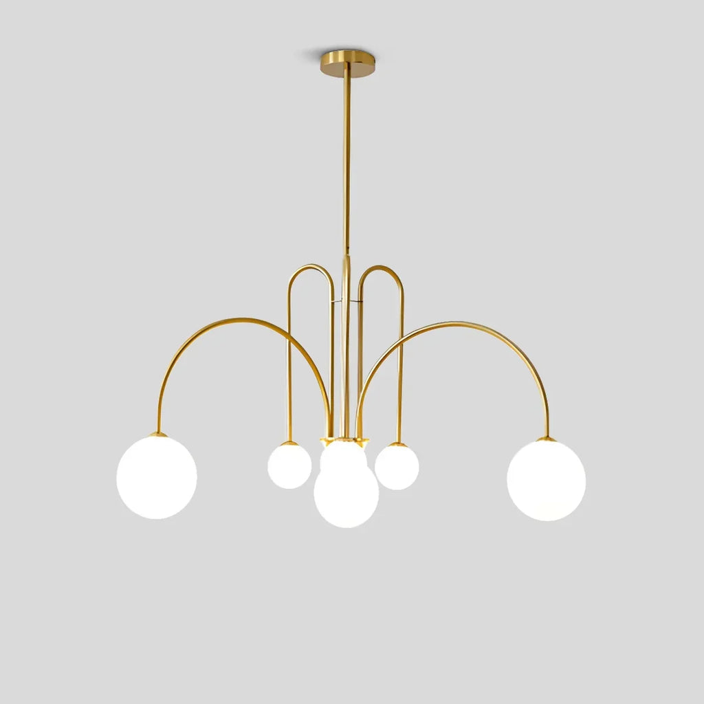 Avi Glass Chandelier With Double Layer Design Contemporary Ceiling Light