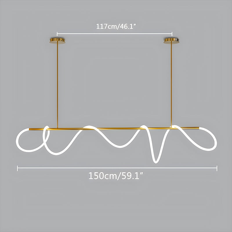 Pendant Light With Long Hose For Dining Room Modern LED Fixture
