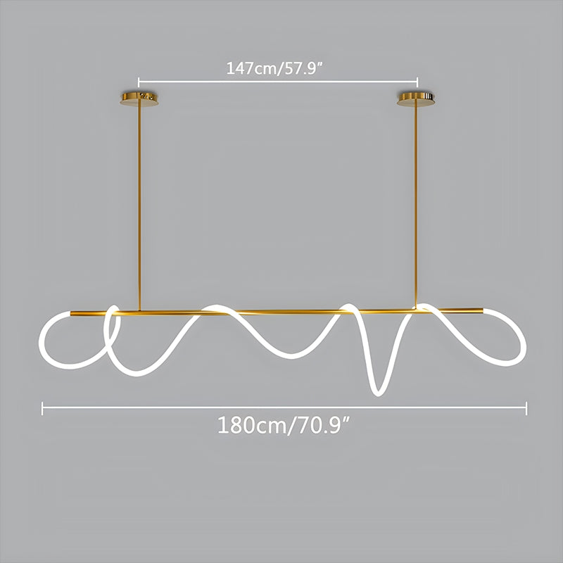 Pendant Light With Long Hose For Dining Room Modern LED Fixture