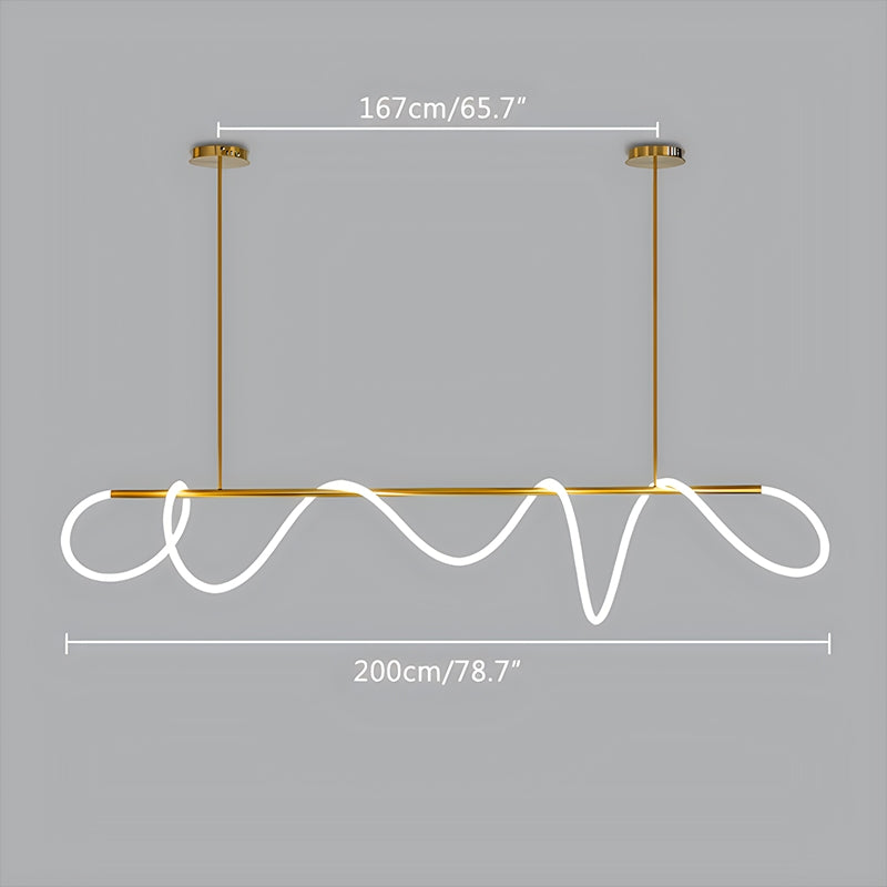 Pendant Light With Long Hose For Dining Room Modern LED Fixture