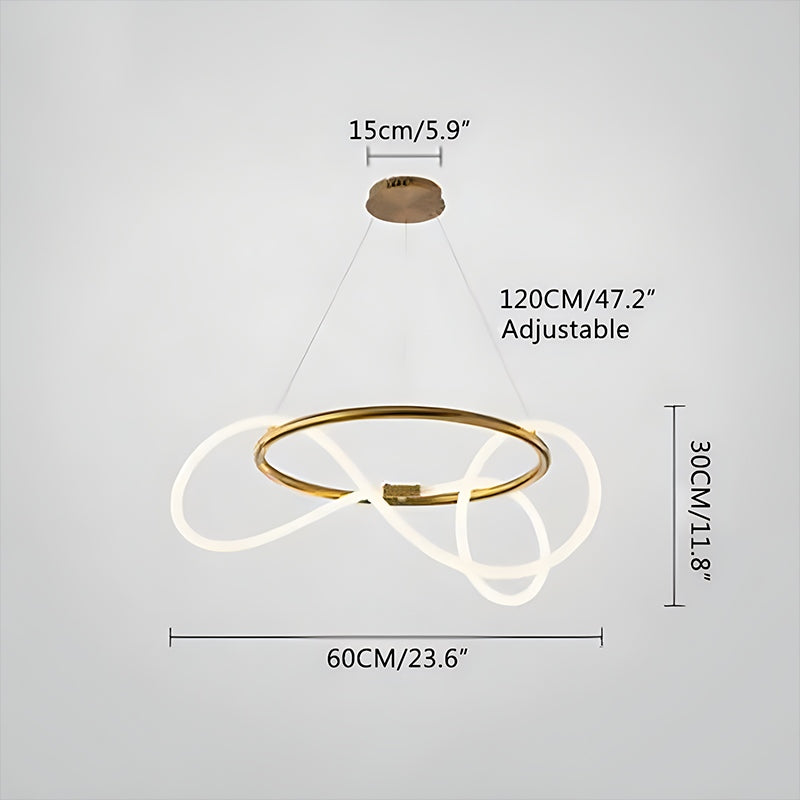Pendant Light With Long Hose For Dining Room Modern LED Fixture
