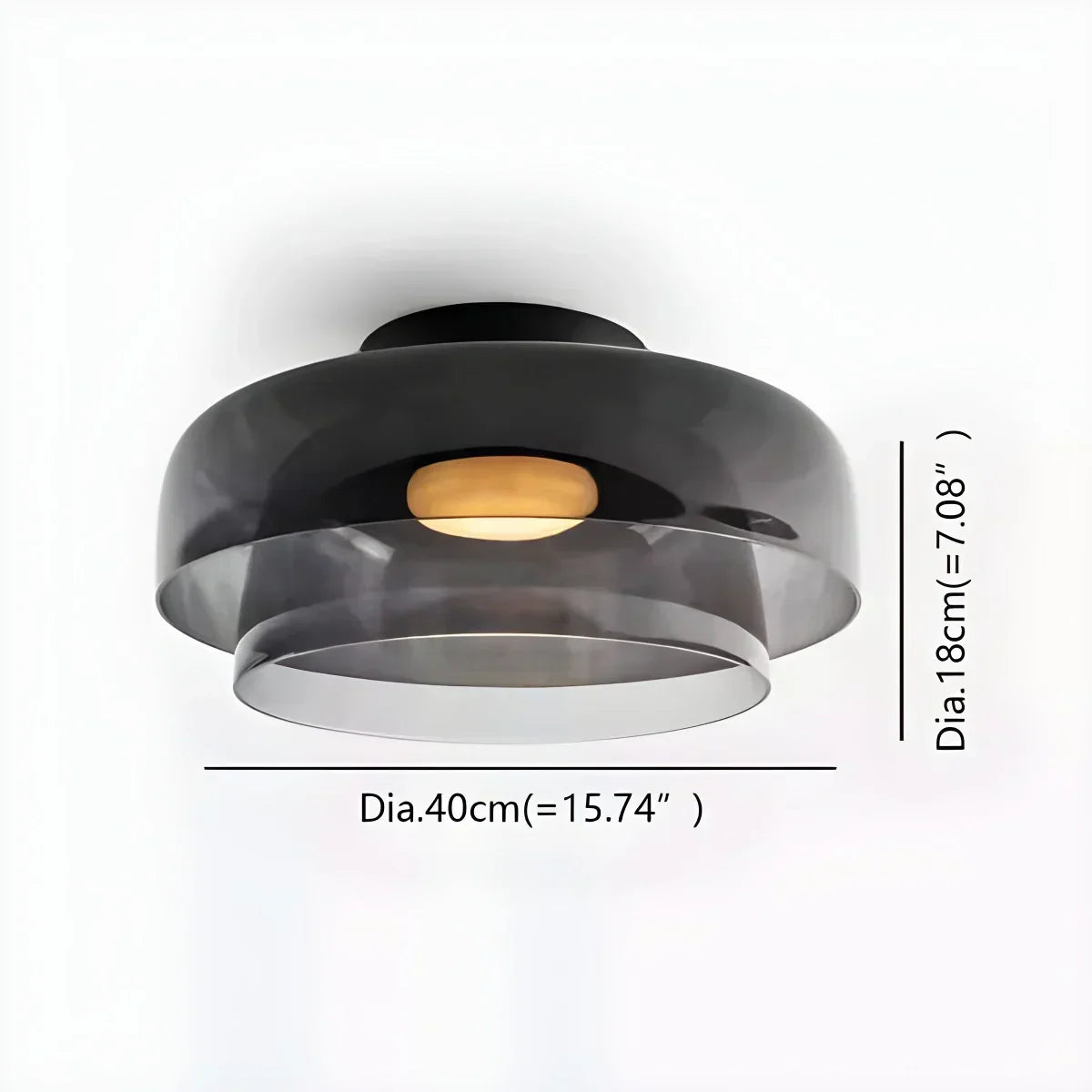 Cozy Bedroom Ceiling Fixture With Colored Glass Glow