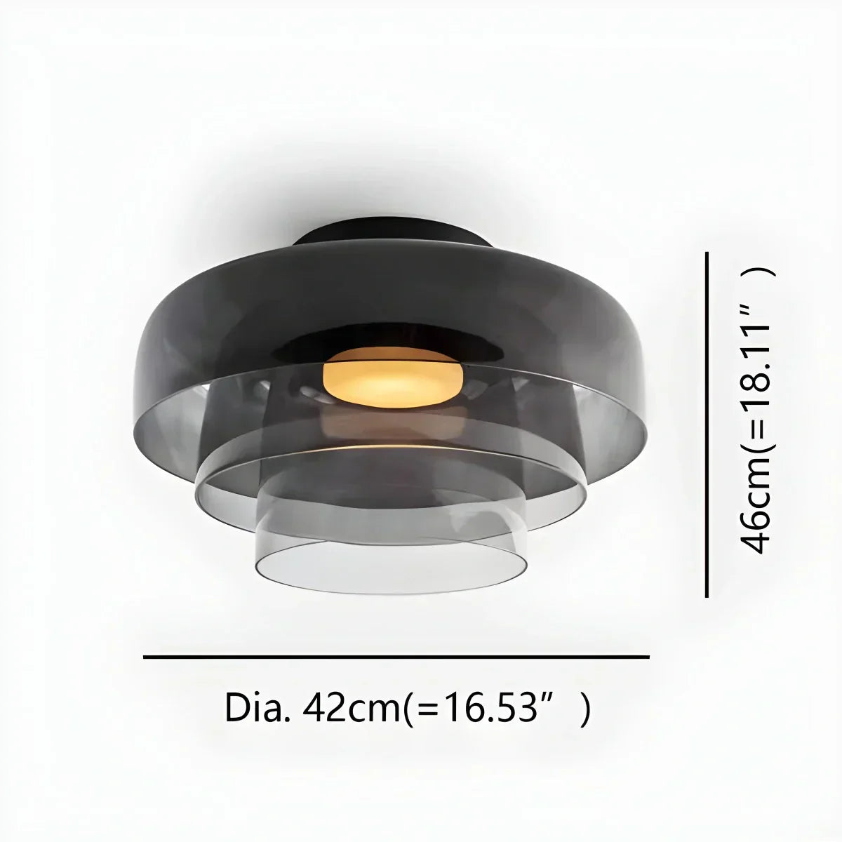 Cozy Bedroom Ceiling Fixture With Colored Glass Glow