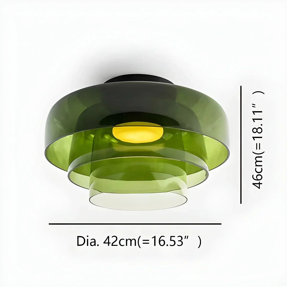 Cozy Bedroom Ceiling Fixture With Colored Glass Glow