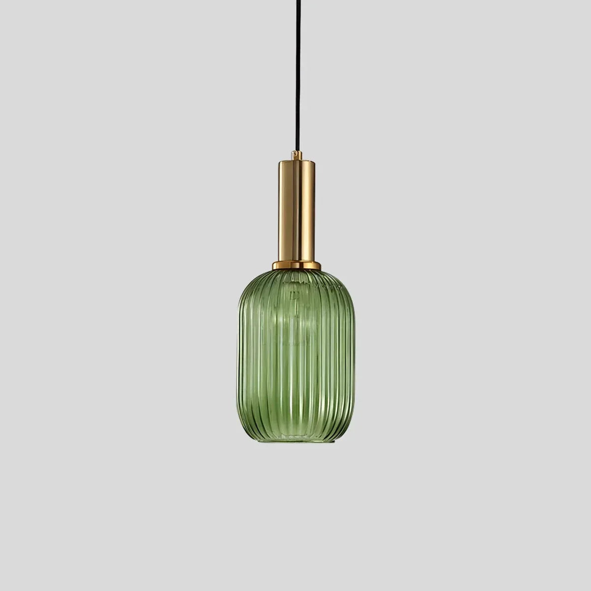 Nordic Glass Pendant Light With Striped Shade Design