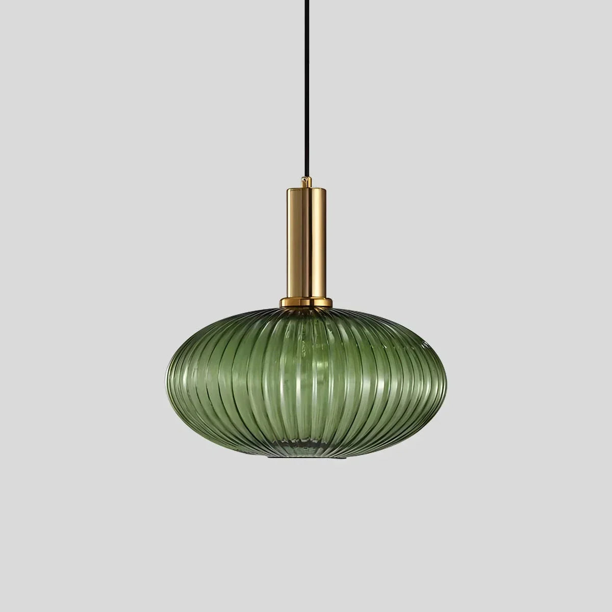 Nordic Glass Pendant Light With Striped Shade Design