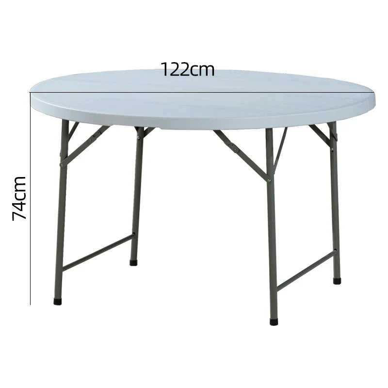 HDPE Folding Table 4ft Round Portable Design For Indoor And Outdoor Use