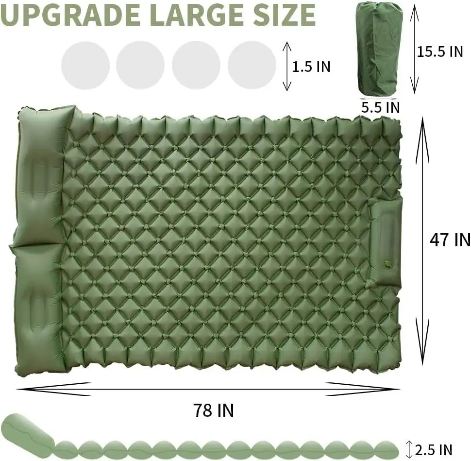 Outdoor Essentials Ultra Lightweight Sleeping Pad With TPU Coating For Camping