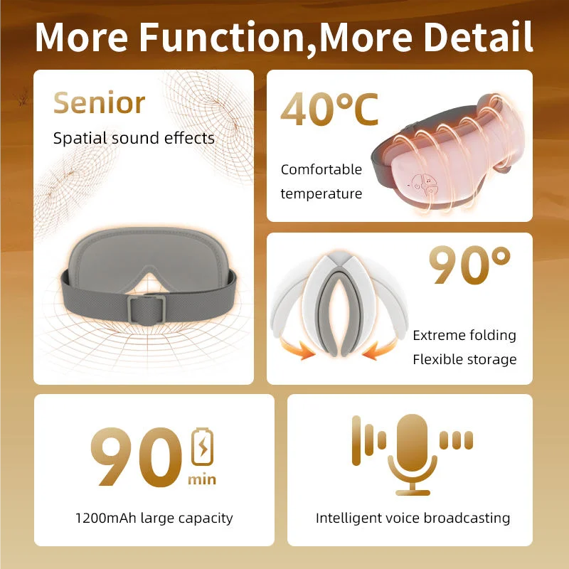 IntelliRelax V-Shape Eye Massager With Hot Compress And Air Pressure Portable Eye Care