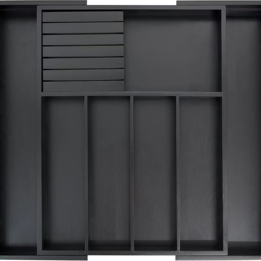 EcoCraft Bamboo Organizer For Drawers With Adjustable Compartments