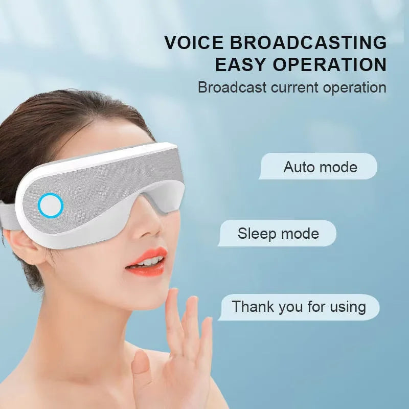 Relax And Revive USB Rechargeable Eye Massager With Wireless Heating And Vibration