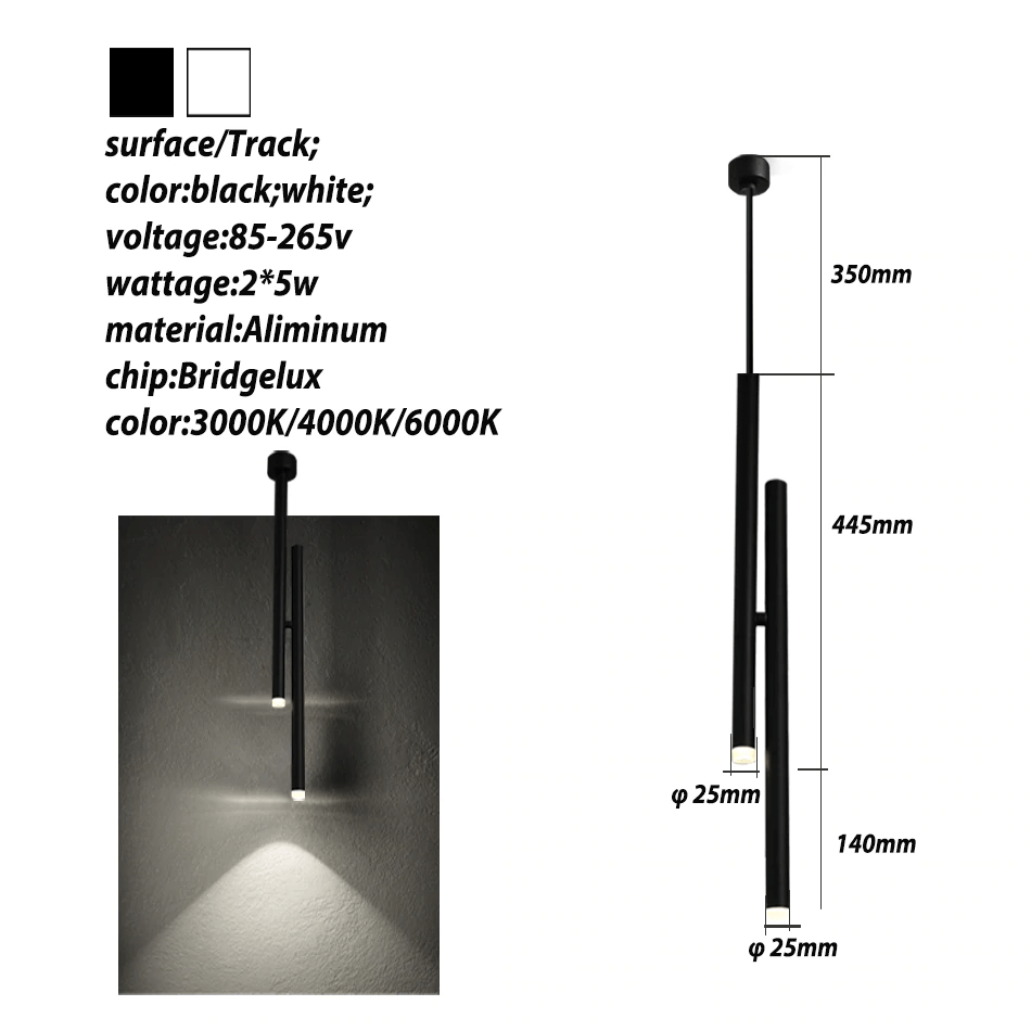Tubular Pendant Ceiling Light Fixture For Contemporary Dining Rooms And Kitchens
