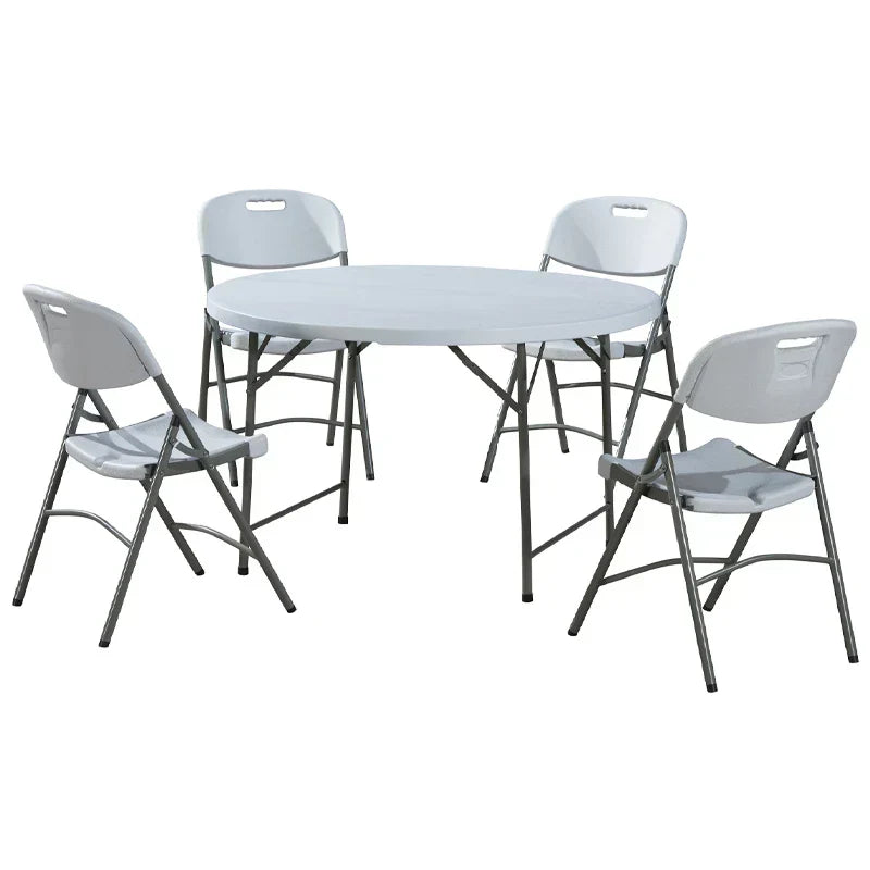 HDPE Folding Table 4ft Round Portable Design For Indoor And Outdoor Use