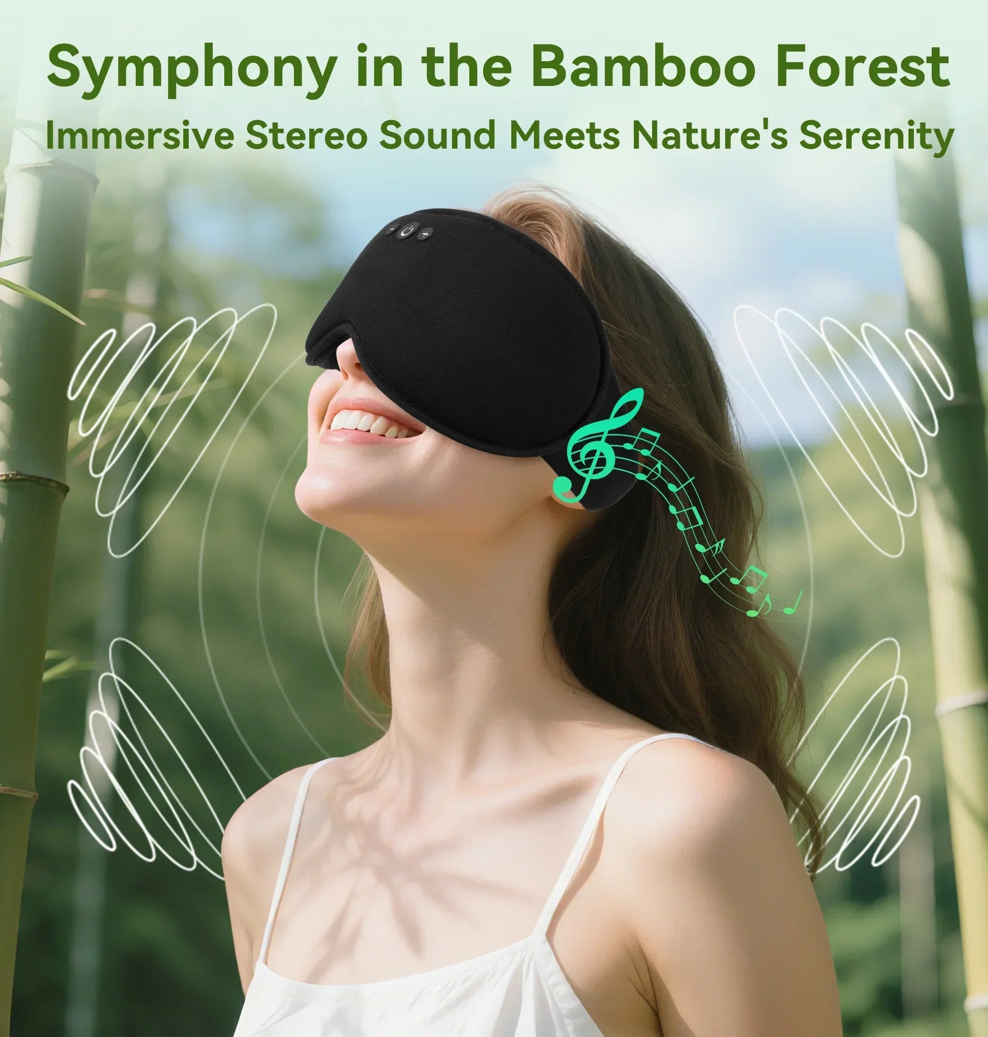 Serenity Sleep 3D Bluetooth Eye Mask With Light Blocking And Music Playback