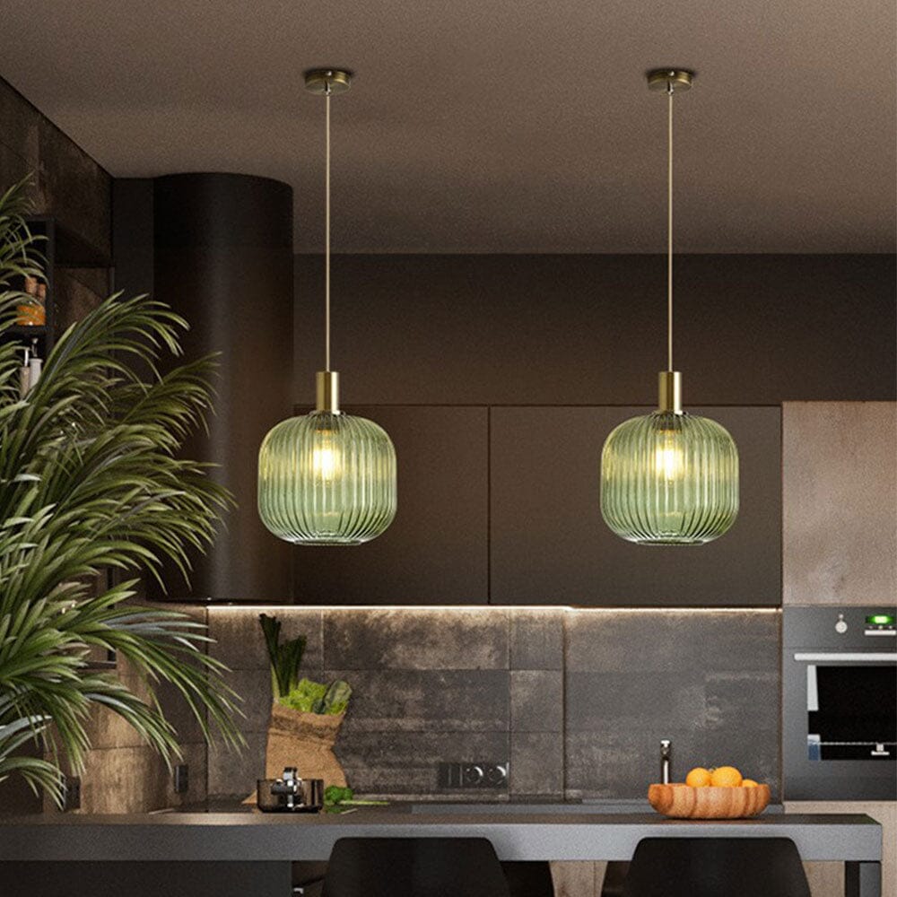 Marise Pendant Lights With Fluted Glass Nordic Decor