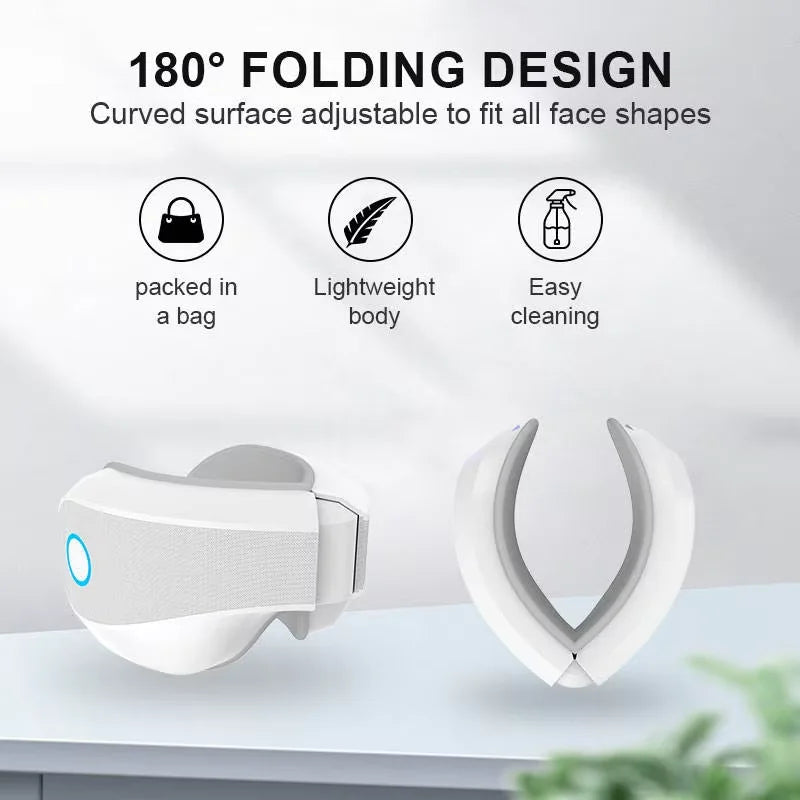 Relax And Revive USB Rechargeable Eye Massager With Wireless Heating And Vibration