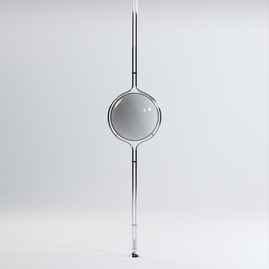 Halo Beam Adjustable Floor-To-Ceiling Lamp With Warm Glow For Modern Spaces