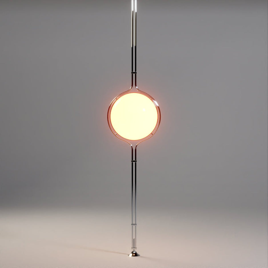 Halo Beam Adjustable Floor-To-Ceiling Lamp With Warm Glow For Modern Spaces