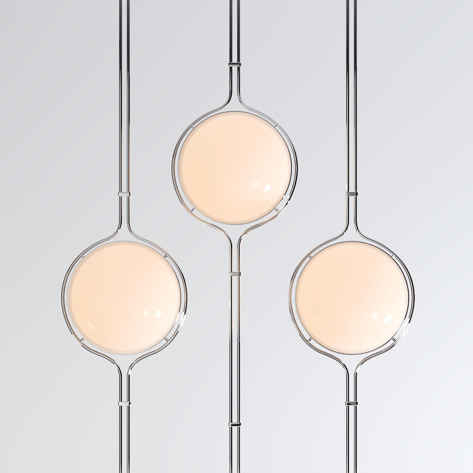 Halo Beam Adjustable Floor-To-Ceiling Lamp With Warm Glow For Modern Spaces