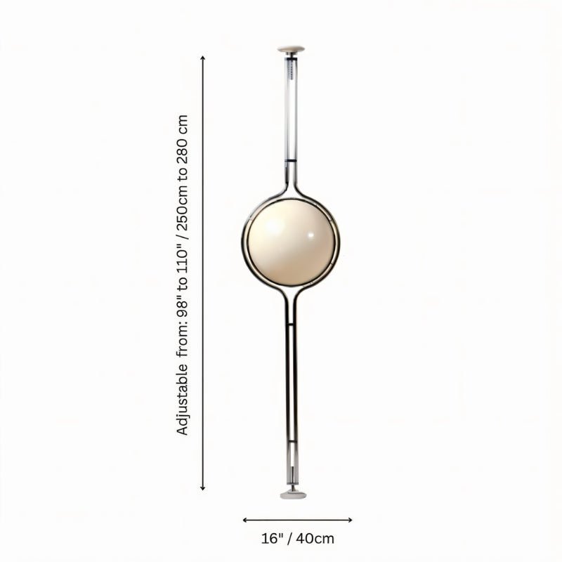 Halo Beam Adjustable Floor-To-Ceiling Lamp With Warm Glow For Modern Spaces