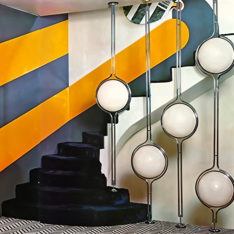 Halo Beam Adjustable Floor-To-Ceiling Lamp With Warm Glow For Modern Spaces