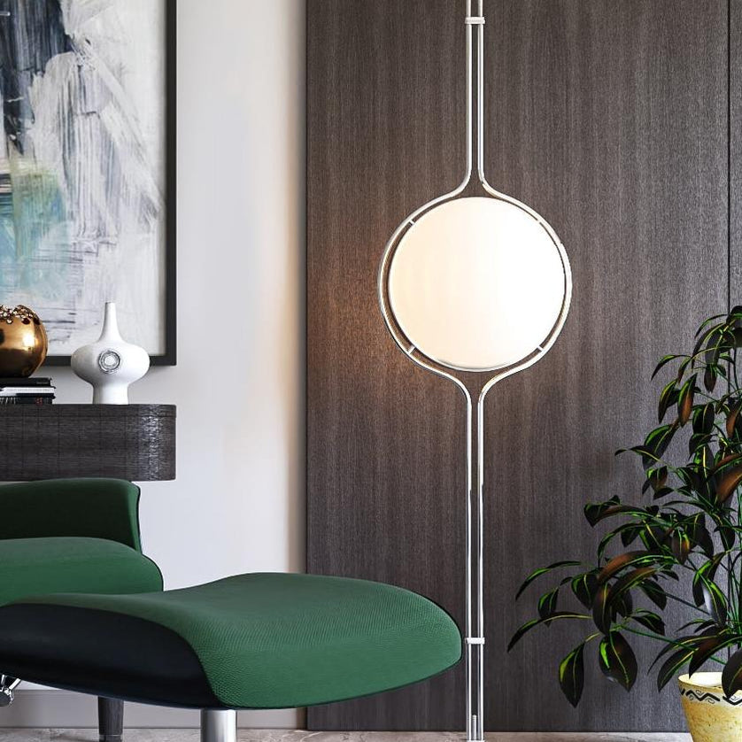 Halo Beam Adjustable Floor-To-Ceiling Lamp With Warm Glow For Modern Spaces