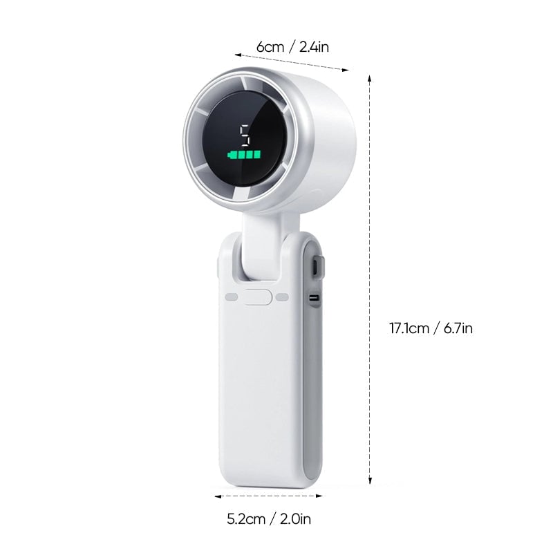 Foldable Neck Fan With Five Speed Settings For Travel And Outdoors