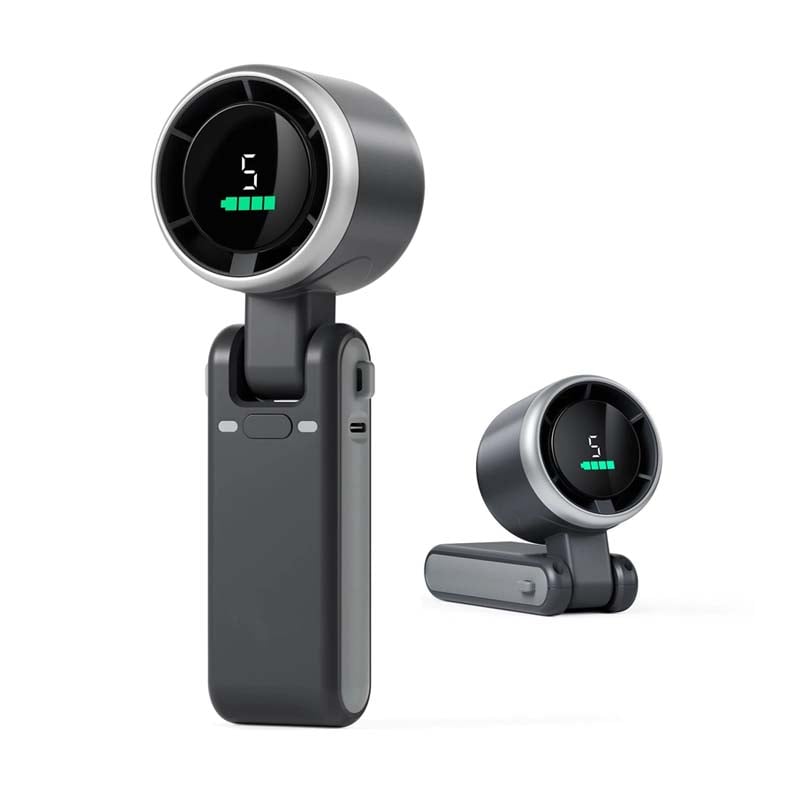 Foldable Neck Fan With Five Speed Settings For Travel And Outdoors