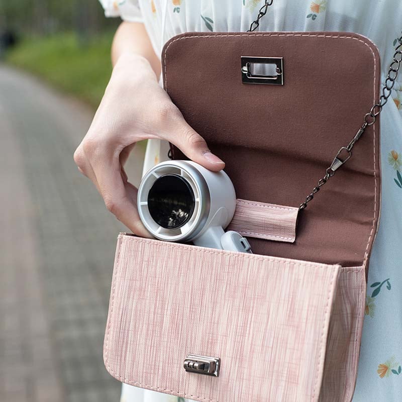 Foldable Neck Fan With Five Speed Settings For Travel And Outdoors