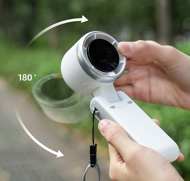 Foldable Neck Fan With Five Speed Settings For Travel And Outdoors