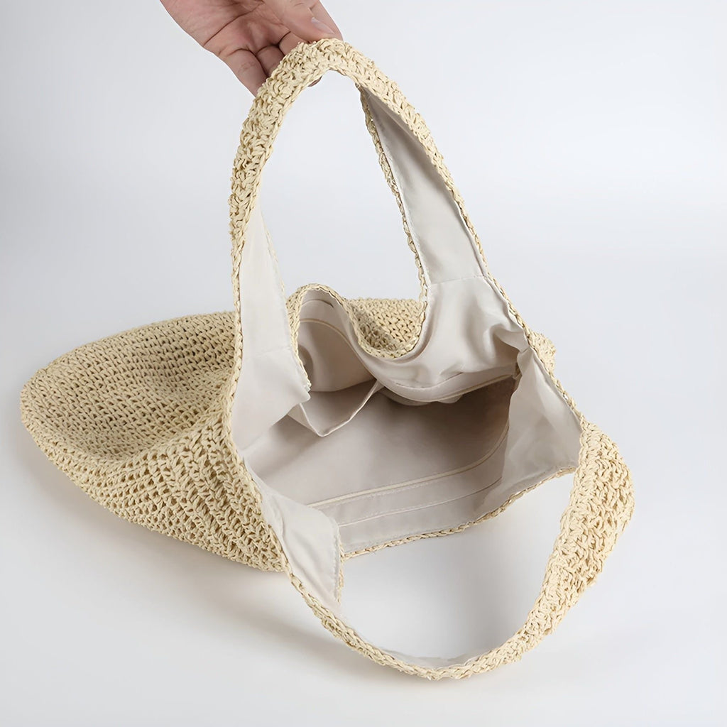 Lisele Women's Straw Tote Handbag With Generous Space For Summer Style